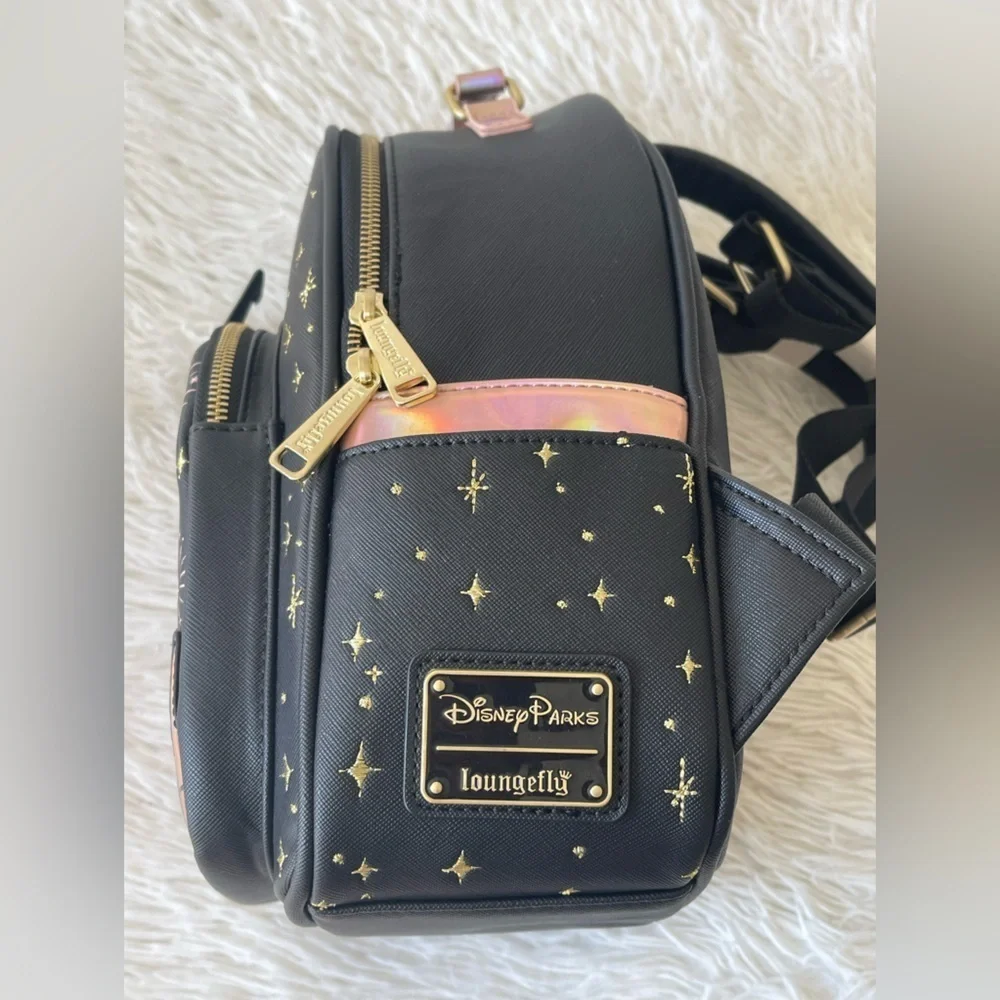 WDW 50TH ANNIVERSARY Collection Matte Black & Rose Gold Castle Mini Backpack
